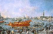 Francesco Guardi The Bucentaur Departs for the Lido on Ascension Day oil on canvas